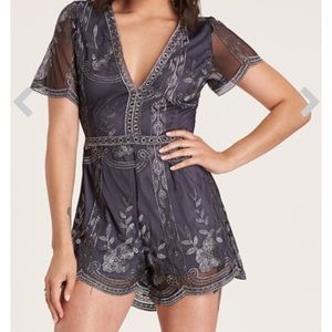 Embroidered romper
